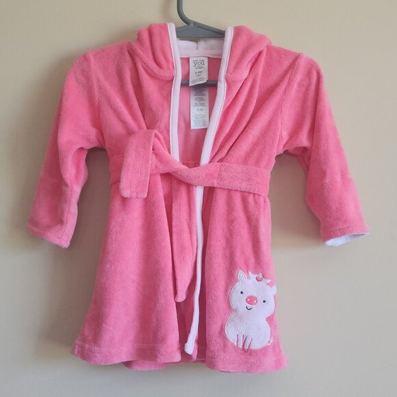 Carter's Just One You Pink Hooded Piggy Robe Size 0-9 Months NWOT - Picture 2 of 7